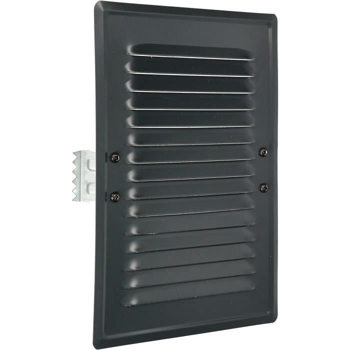 Grille D’aération Noire 75 Mm Avec Moustiquaire - Neuf, Pour Ventilation