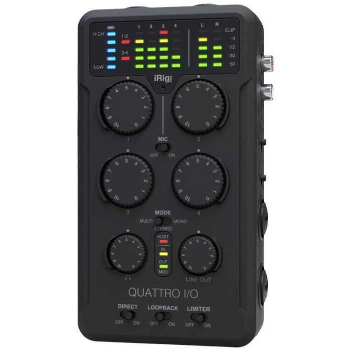Interface audio IK Multimedia iRig Pro Quattro I-O Monitor-Controlling