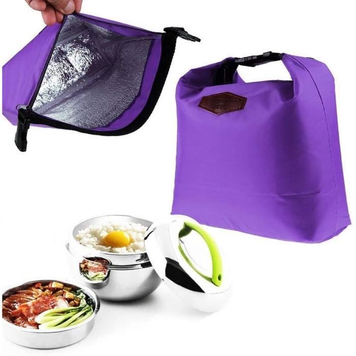 Sac Isotherme Repas - Léger, Imperméable, Isolation Thermique, Pour Travail, école, Pique-nique, Taille 27.5x26x8.3 Cm