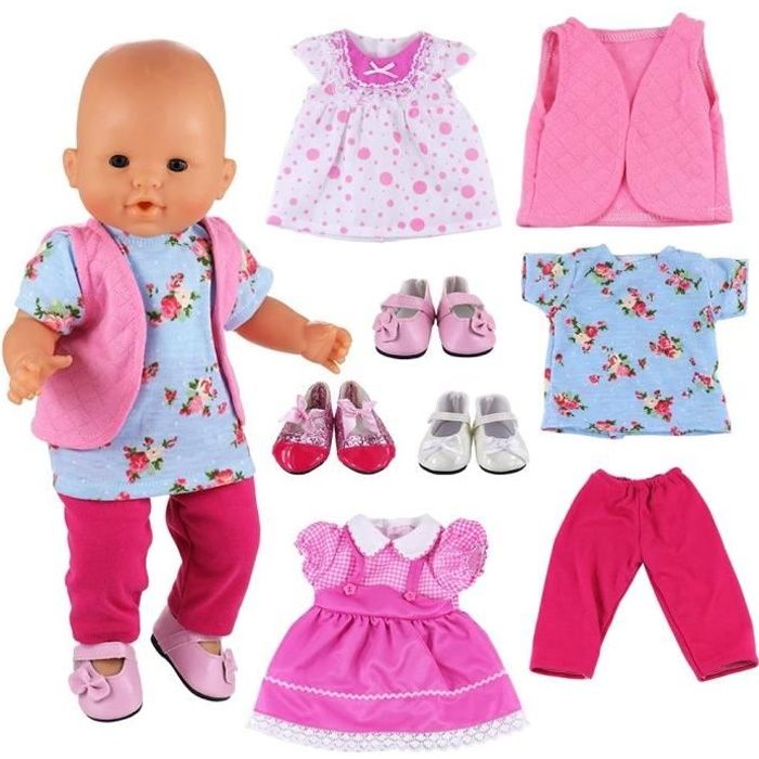 20 Vêtements Compatible avec Barbie Poupée Accessoires de Poupée 10  Chaussures 10 Vêtements Tenues pour Poupées Bébé Poupée Cadeaux  Anniversaire pour