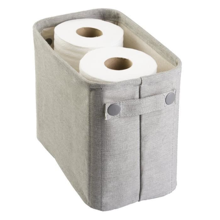 Panier de rangement en coton – rangement papier toilette – range serviettes  – large – en coton et en plastique – gris clair - Cdiscount Bricolage