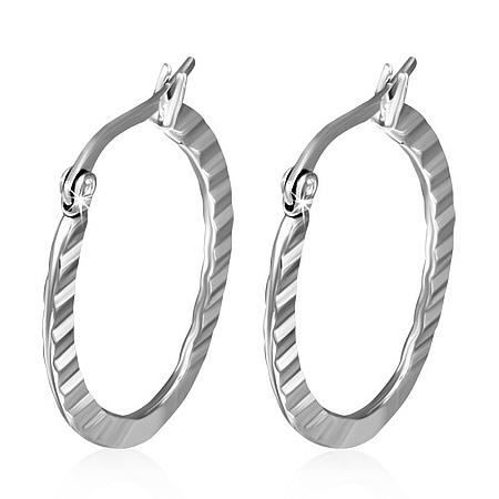 Boucle Oreille Femme Argent 925 Creole Plaqué Or 14K