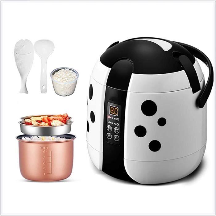AMZCHEF Mini Cuiseur de Riz 2L Multifonctionnel pour 1-4 Personnes