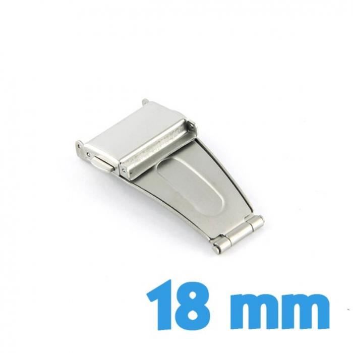 Fermoir montre métal bracelet pas cher boucle déployante 18 mm