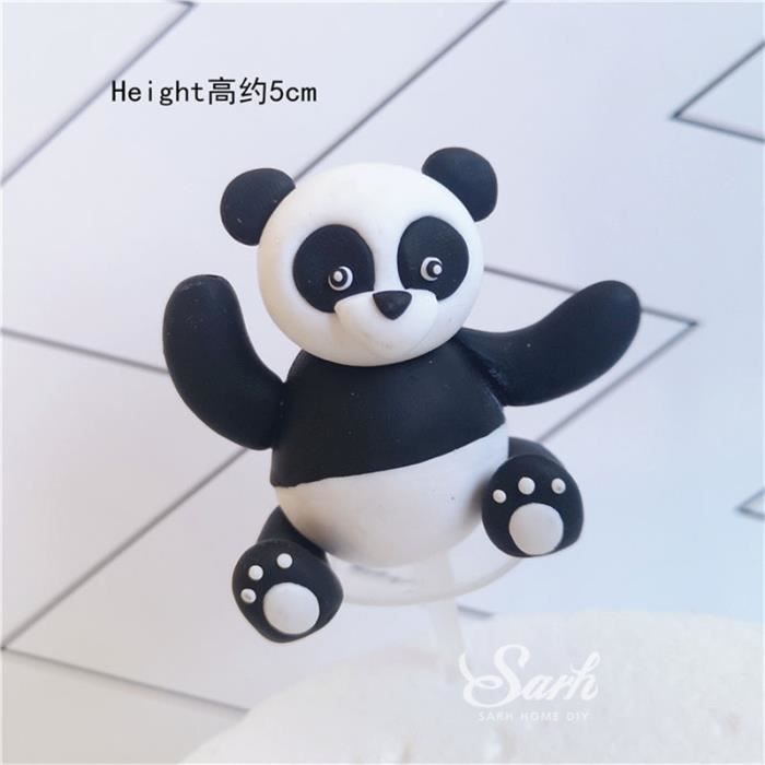 Decoration De Gateau En Bambou Panda Feuille De Tortue Joyeux Anniversaire Decoratio Modele Clay Sitting Panda Hydgzsc Achat Vente Figurine Decor Gateau Cdiscount