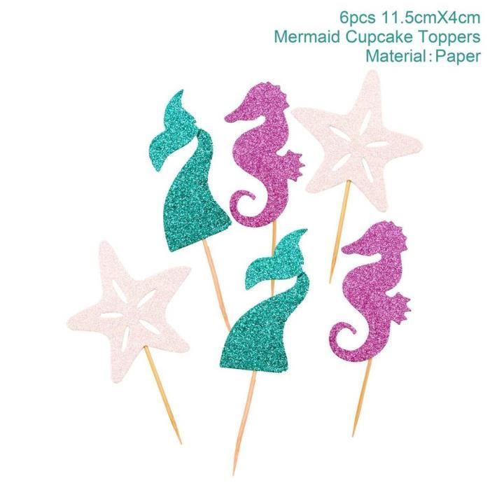 Juguta 24 Porte-Clés La Petite Sirène - Faveurs Anniversaire Filles Thème Princesse Sirène - Cadeaux Remerciement Enfants Océan