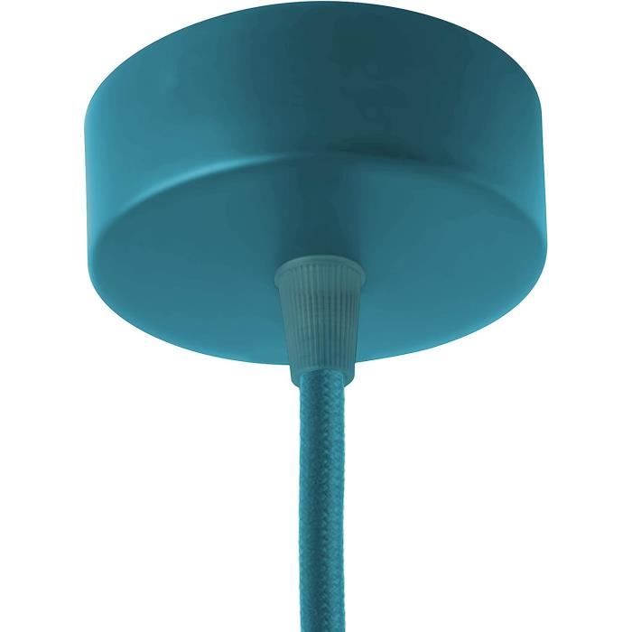 Dessous De Plat Rosace Ancien En Métal – Bleu – Vintage
