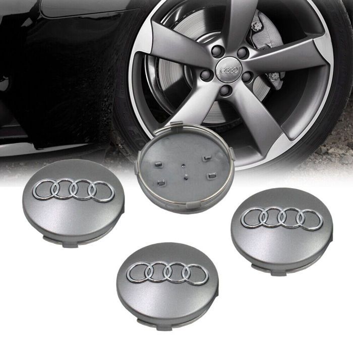 4 PCS Cache Moyeu Pour Roue Audi Cache-enjoliveurs Ø Diamètre 60mm 4B0 601 170 Gris