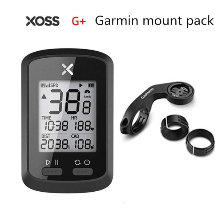 Compteur vélo,XOSS vélo ordinateur G + sans fil GPS compteur de vitesse  étanche vélo de route vtt vélo - Type with Garmin Mount - Cdiscount Sport