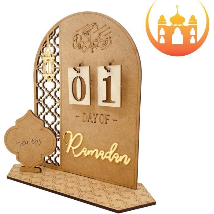 Calendrier Ramadan Aïd Mubarak – Compte à Rebours 30 Jours En Acrylique, Déco DIY Pour Enfants