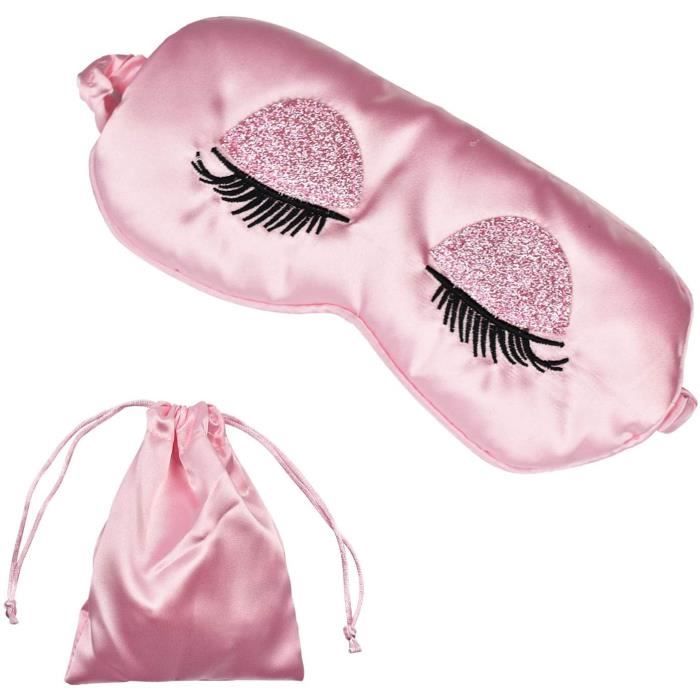 Ulife Mall Masque de Sommeil en Satin Bandeaux pour les yeux en Soie Doux Filles Femmes Masque