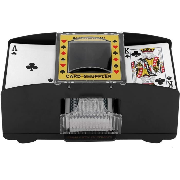 Mélangeur de cartes automatique à 2 plateaux, jeu de cartes de poker de casino électronique, fonctionnement à piles – Trieur d[349]