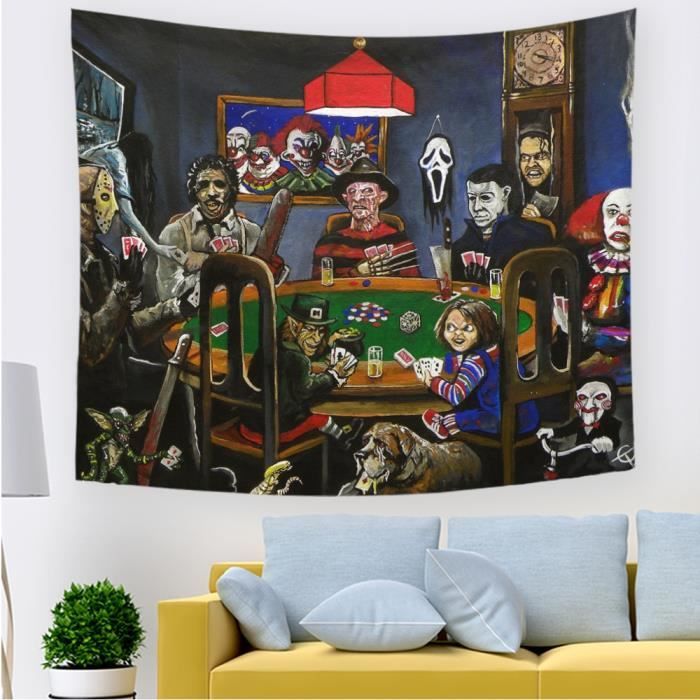 Trudi Shippenberg - Grand Tapis Pictural à Capuche En Laine Americana Folk Art Tapisserie Murale Suspendue
