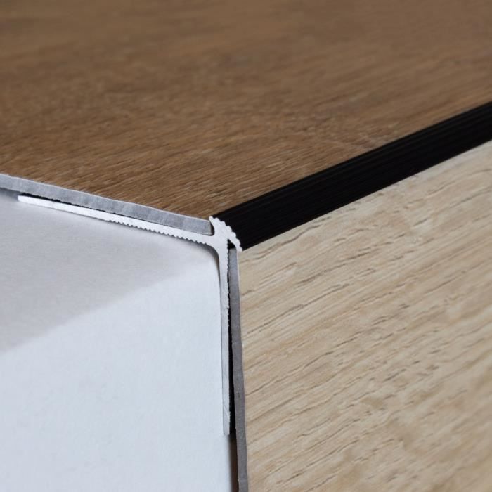 Nez De Marche Aluminium Anodisé Bronze Clair - 30x30x2700 Mm - À Visser - PROVISTON - Neuf