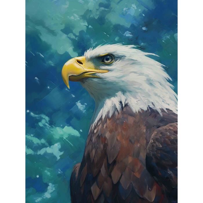 Kit Diamantato Squalo Oceano 5D - Pittura Con Diamanti Fai Da Te 30x40 Cm Per Decorazione Casa