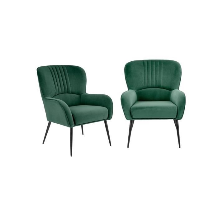 Fauteuils d'intérieur Bolero Meridian verts (lot de 2)