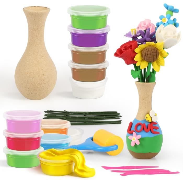 Snarflun 34 Pièces Pâte à Modeler – 12 Pots – Accessoires Cuisine – Outils Créatifs – Dès 2 Ans – Cadeau Anniversaire
