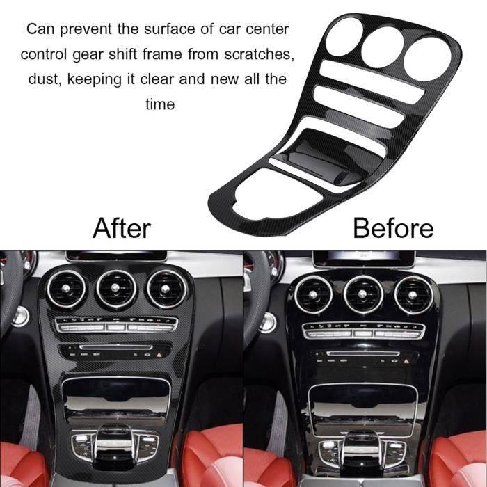 Olivine Cadre Porte-Gobelet Adhésif Voiture Pour Classe C W205 & GLC W253 2015-2018 - Accessoire Intérieur Argent
