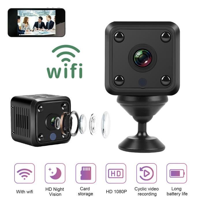 Mini caméra HD WiFi Mini Caméra, Caméra de Surveillance de sécurité à Domicile sans Fil WiFi Portable 1080P, photo camera