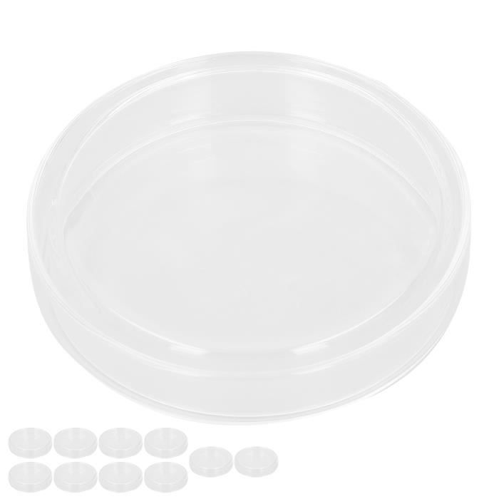 Lot De 10 Boîtes De Petri 90 X 15 Mm - Pour Cultures En Labo, écoles Ou Projets Scientifiques
