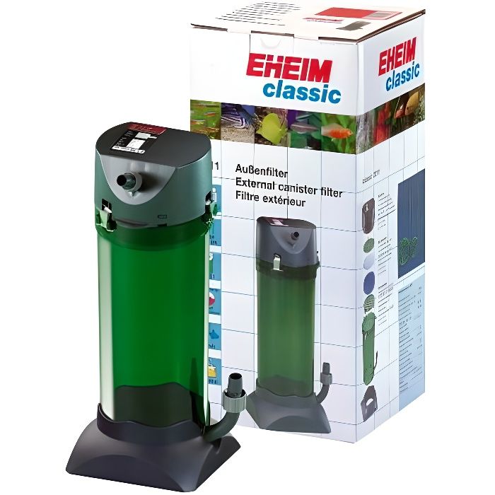 Filtre externe - EHEIM - Classic - Noir/Vert - Simple et efficace - Pour aquariums