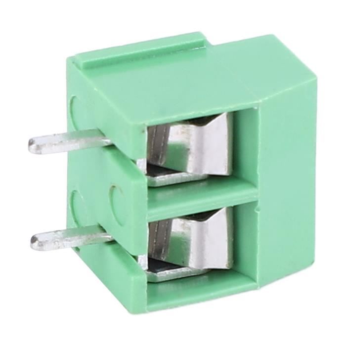 Lot De 50 Connecteurs Bornier à Vis 2 Broches 2.54mm PCB - Vert, Universel Et Fiable Pour Vos Projets Électroniques