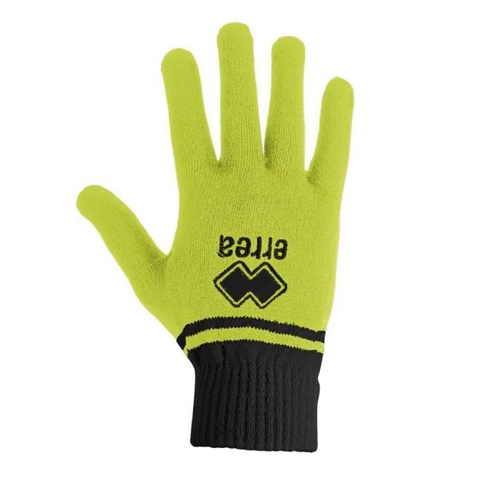 gants de sport errea jule - vert fluo/noir - homme - 100% acrylique - pack de 10 pièces par taille