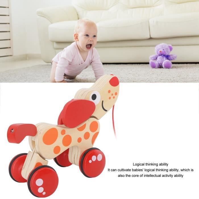 Shipenophy Jouet De Marche à Pousser Et à Tirer En Bois Trotteur En
