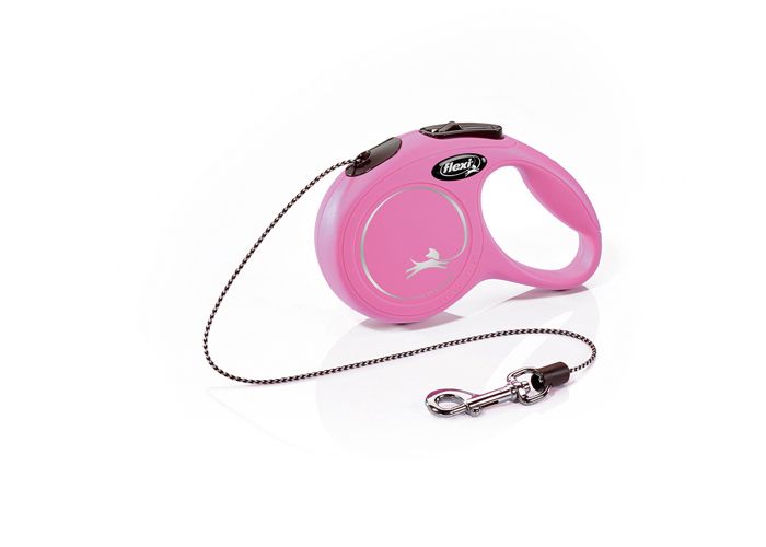 Laisse - Flexi - New Classic XS - 3 m - Rose - Pour petits animaux jusquà 8 kg Laisse - Flexi - New Classic XS - 3 m - Rose - Pour petits animaux jusquà 8 kg