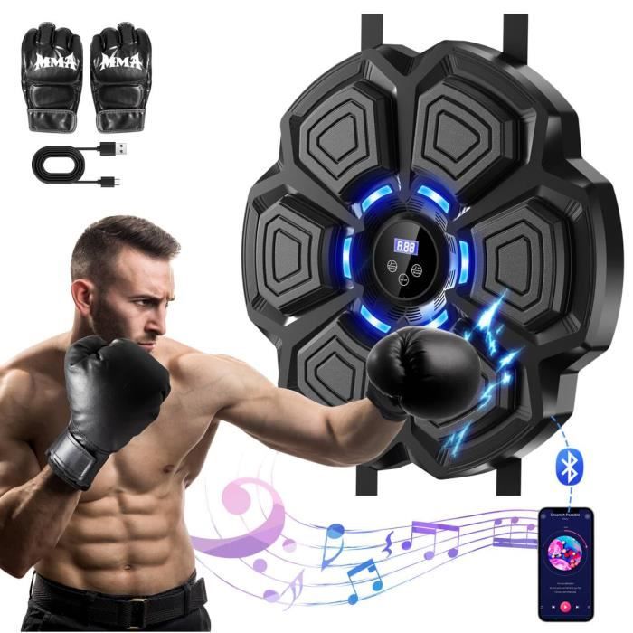 Machine De Boxe Musicale - MOOHOP - Tapis De Frappe Murale - Bluetooth - 40CM - Mixte