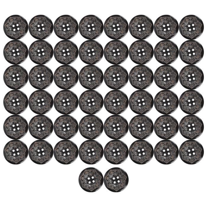 50pcs Chat Mignon Bouton En Bois En Forme, 2-boutonnières