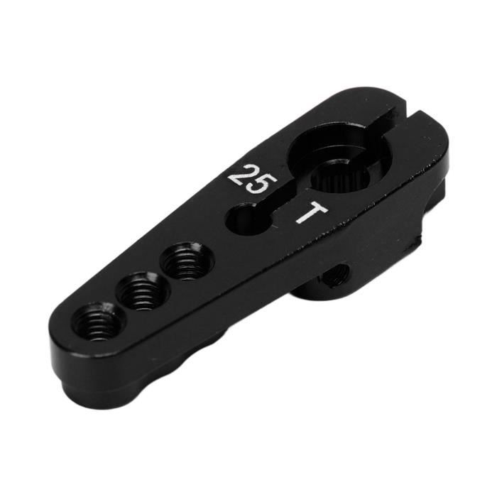 Corne Servo Billet Alliage 25T Pour Futaba - Rayons 13/16/19 Mm - Noire - Neuf - Marque Integy