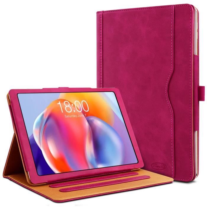 Housse De Protection Avec Support Pour Tablette Thomson Origin 1010 10,1 Pouces - Étui Cuir Rose, Mode Stand