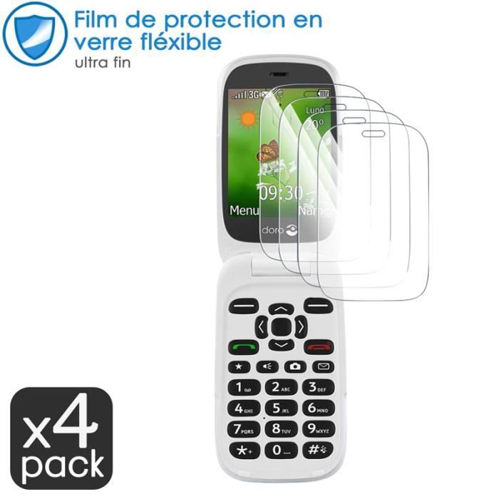 Film de Protection Doro 6530 Verre Flexible Pack x4 Incassable Résistant aux Rayures