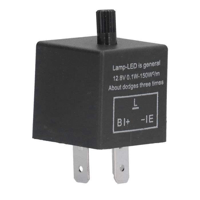 Relais Clignotant LED Réglable - Pour Voiture Et Moto 12V/24V, Résout Clignotement Rapide Ou Ampoules Grillées - 6