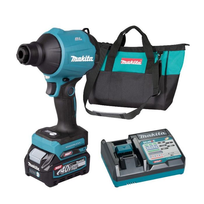 Souffleur à poussière sans fil 40V max XGT MAKITA avec 1 batterie 40v 2.0Ah chargeur sac AS001GA101 - vue 2
