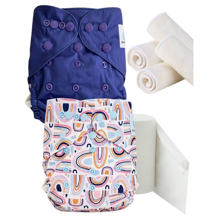 Pack Essai Couches Lavables Te2 Insert Et Voiles De Protection Rainbow Cdiscount Puericulture Eveil Bebe