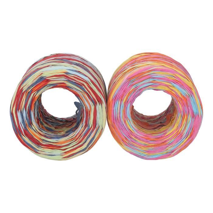 Ruban Raphia Naturel 200m - Papier Biodégradable, 2cm Large, Pour Emballage, DIY, Mariage