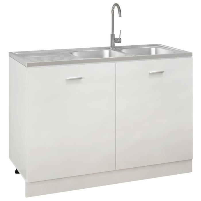 Évier de cuisine - MOTHINESSTO - LY11026 - Double lavabo - Inox - Argenté 1200x500 mm
