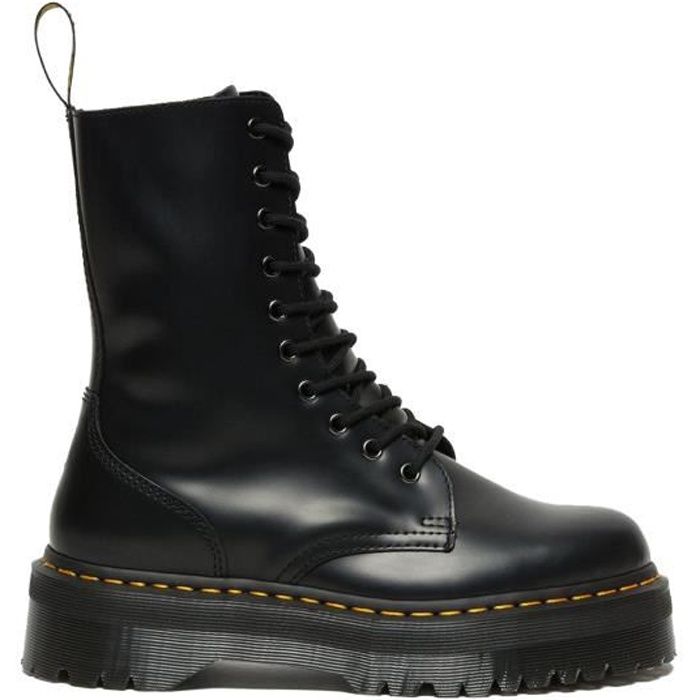 Bottes pour Femme - DR MARTENS - Jadon Hi 25565001 - Noir - Plateau 5cm - Lacets - Cuir