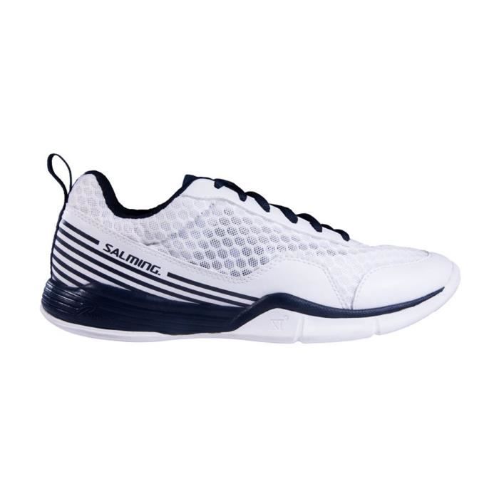 chaussures de handball indoor salming viper sl - blanc/bleu marine - 48