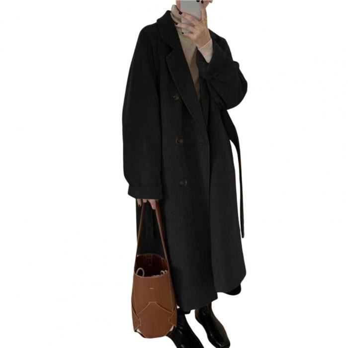 Manteau Femme Mi-long à Capuche - Polyester, Coupe Slim, Cordon De Serrage - Style Décontracté Pour Automne/hiver