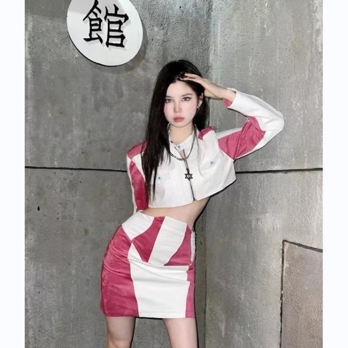 KBOPLEMQ Y2K Veste En Jean Vintage Pour Femme Veste Courte Demi-saison Sweatshirt Avec Bouton Y2K Aesthetic Top Veste Légère Streetwear Pour Femme