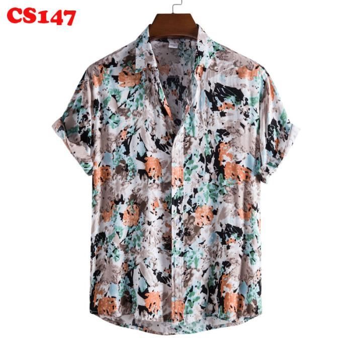 Chemise Hawaïenne Homme Manches Courtes - Tissu Léger Respirant, Style Décontracté, Multicolore - 8