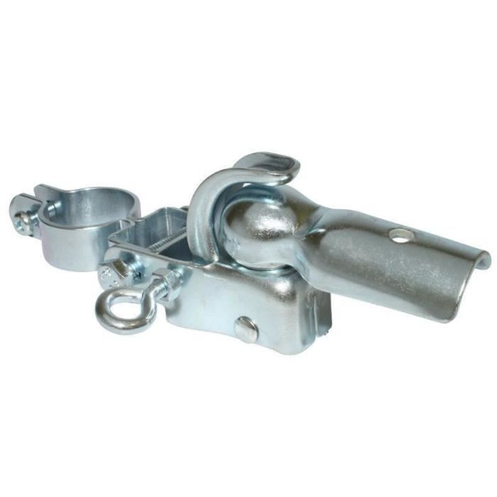 Attache pour remorque P2R - fixation tige de selle - argenté en acier - pour cyclotourisme