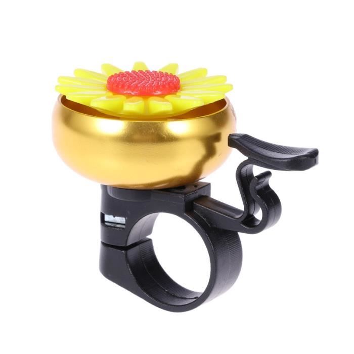 Sonnette de vélo,6--Cloche de vélo multicolore pour enfants, klaxon de fleur de marguerite