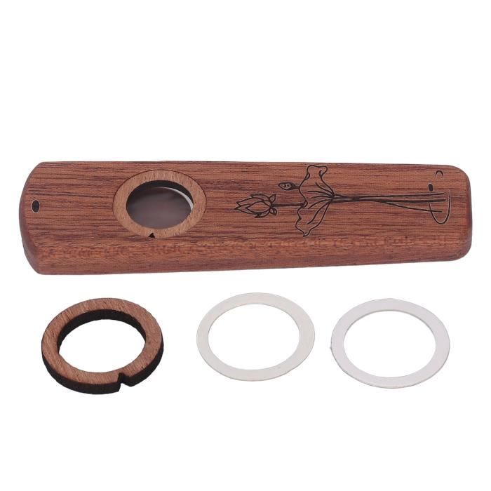 Kazoo En Bois Orff – Instrument Musical Simple Pour Accompagnement Guitare, Ukulélé, Violon, Avec 5 Membranes