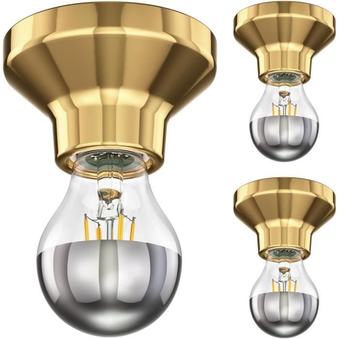 Lot De 4 Spots Encastrés Porcelaine TELA Blanc – E27 4W LED Blanc Chaud 935lm, Classe A Éco