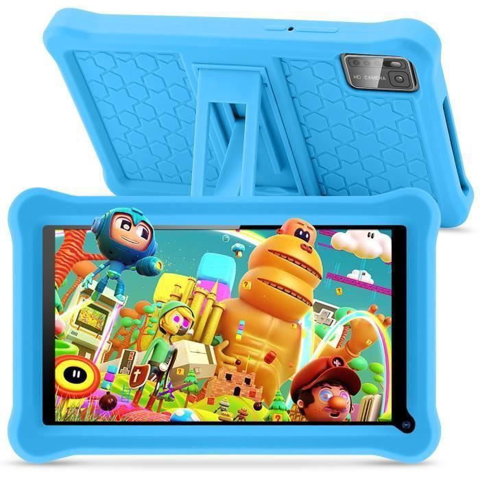 SANNUO Tablette Tactile Enfants 7 Pouces – 8Go RAM – 64Go ROM – Android 11-Bleu