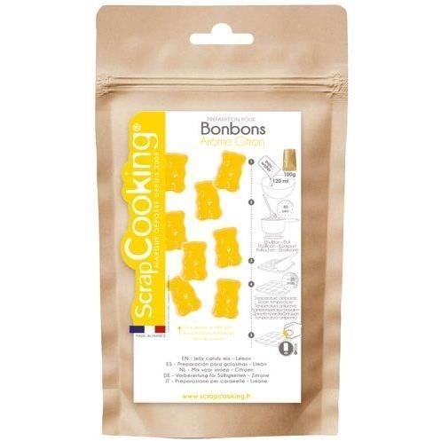 Scrapcooking Préparation bonbons - Goût citron - Sachet de 100g
